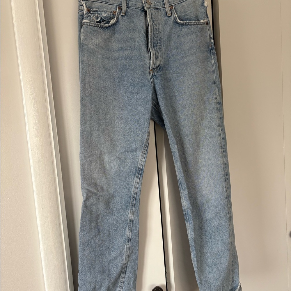 Agolde Light Blue Straight Jeans